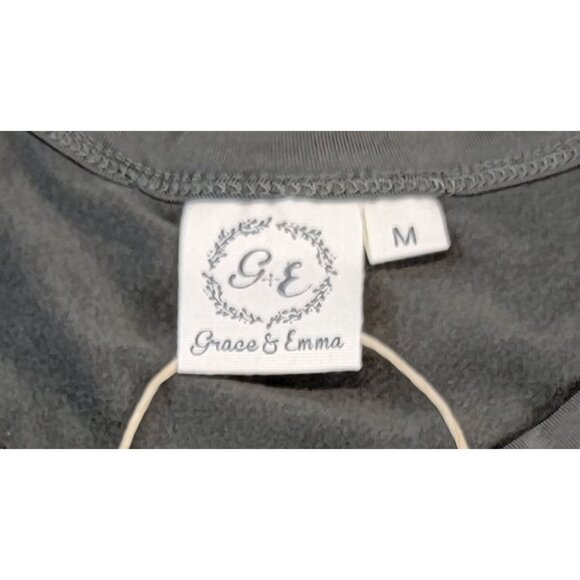 Grace & Emma Bodysuit With Ruffle Sleeves Olive Snap Closure Womens Size M New - Picture 5 of 10